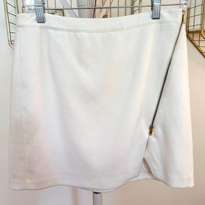 Cream Banana Republic Gold Zipper Skirt